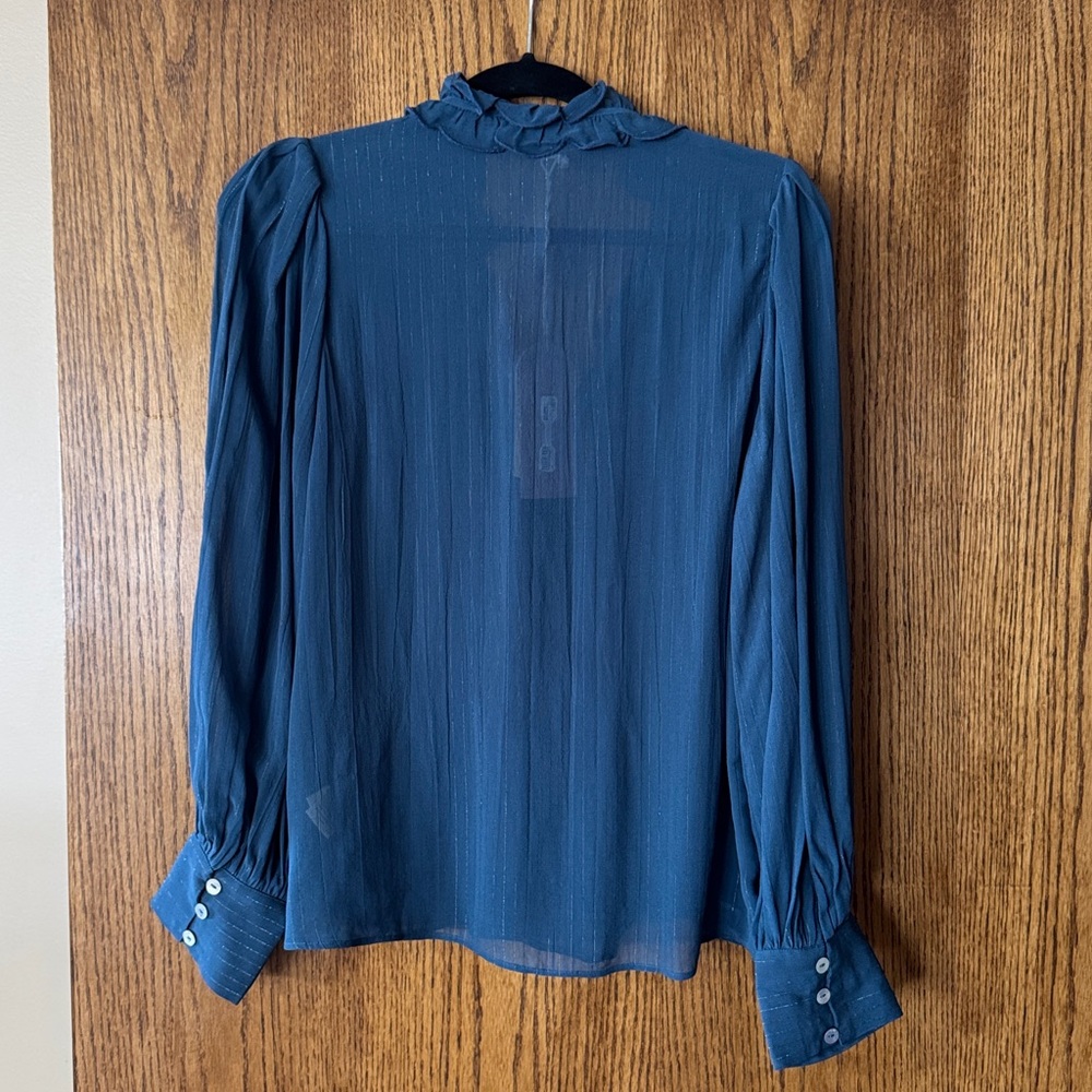 NWT Calling June Teal Ruffle Women's Top size M (8-10) - Picture 7 of 9